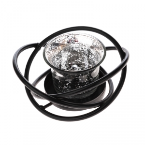 Svícen na čajovou svíčku černý