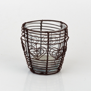 Svícen na čajovou svíčku srdce 9cm