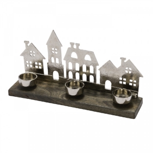 Svícen na vánoční stůl 31x7,5x16cm