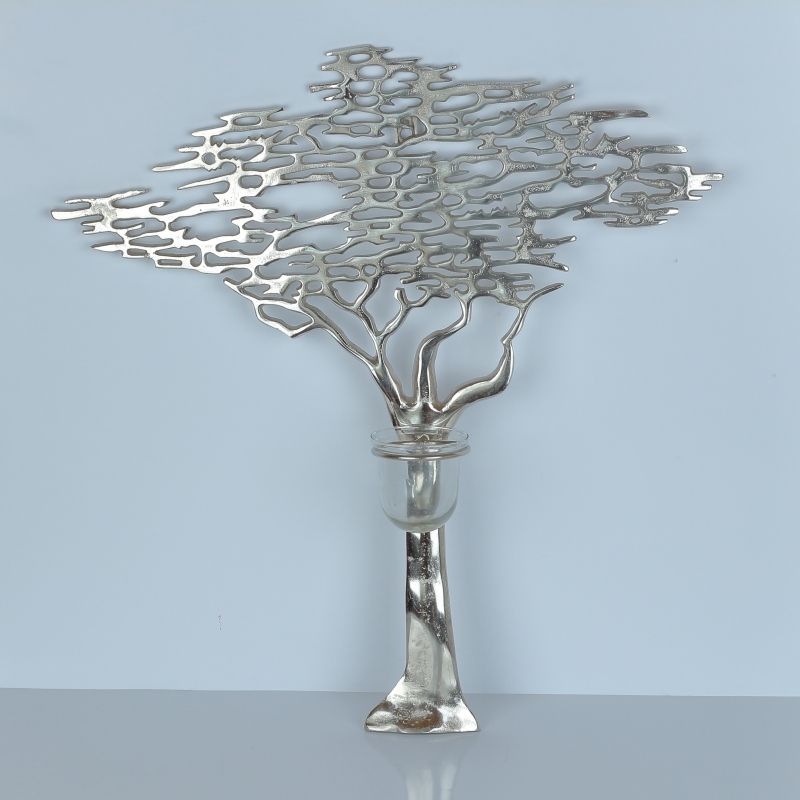 Svícen nástěnný strom 64x62cm
