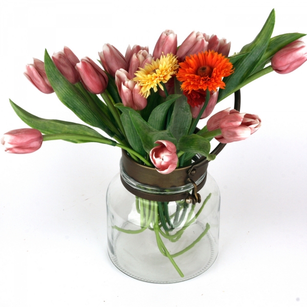 Svícen prosklený 18,5cm