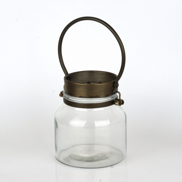 Svícen prosklený 18,5cm