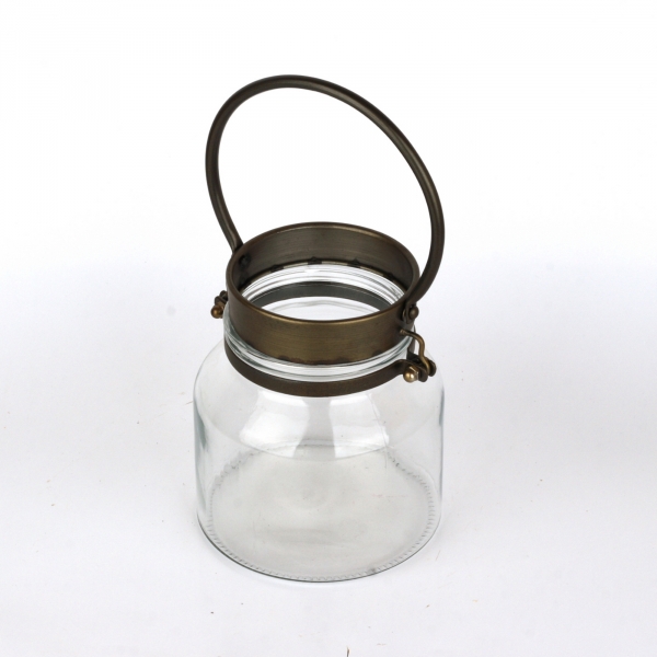 Svícen prosklený 18,5cm