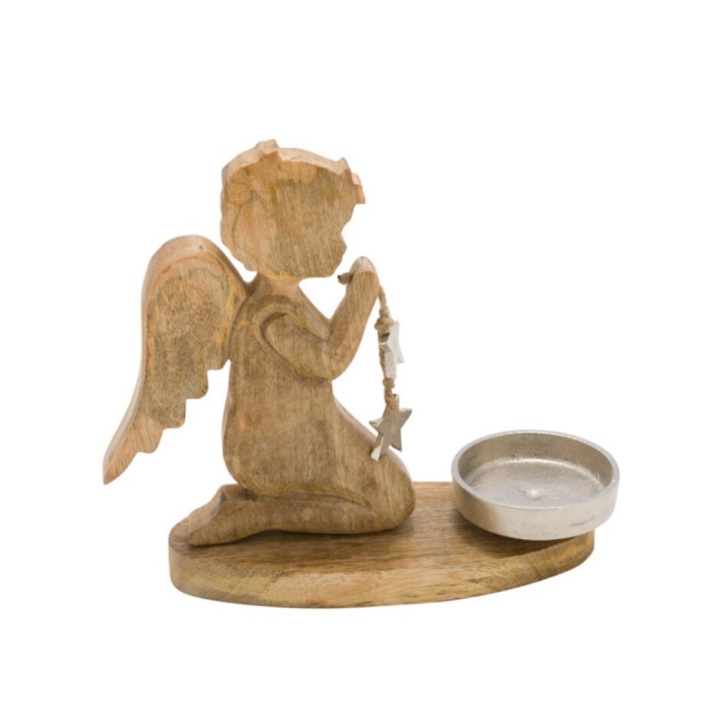 Svícen s andělem 23x20,5 cm