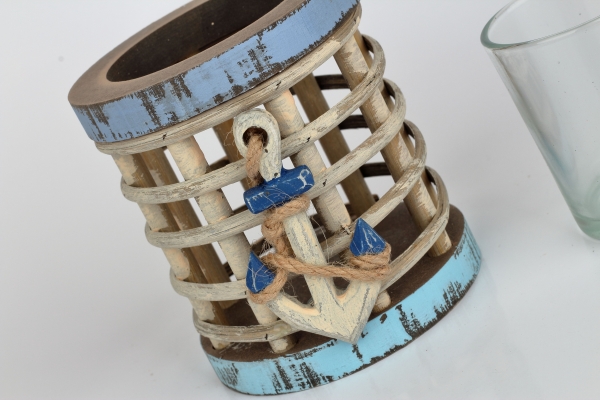 Svícen s kotvou 9x9x18cm