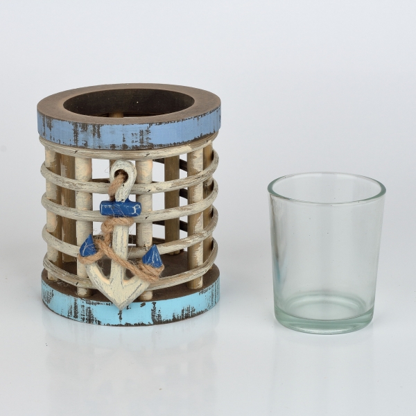 Svícen s kotvou 9x9x18cm