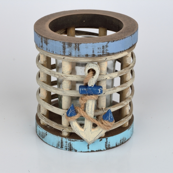 Svícen s kotvou 9x9x18cm