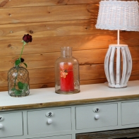 Svícen skleněný 22cm