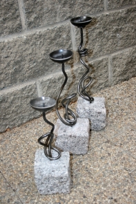 Svícen v žulové kostce 38-40cm