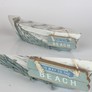 Svícen ve tvaru loďky 30x7x8cm