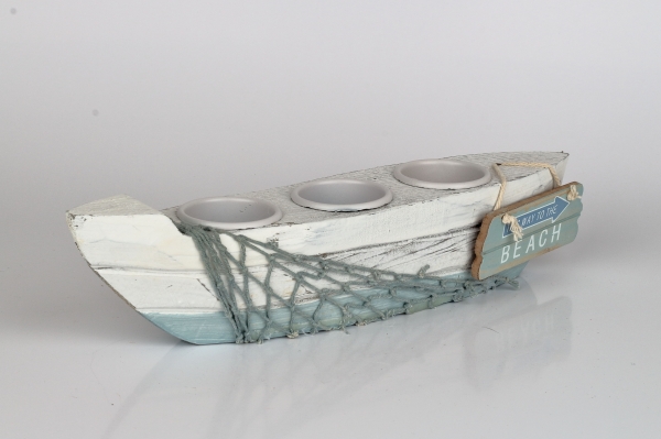 Svícen ve tvaru loďky 30x7x8cm