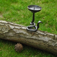 Svícen vytáhlý ručně kovaný 13cm