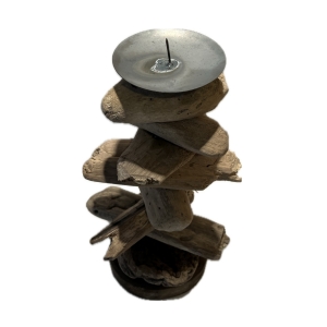 Svícen z naplaveného dřeva 28cm 