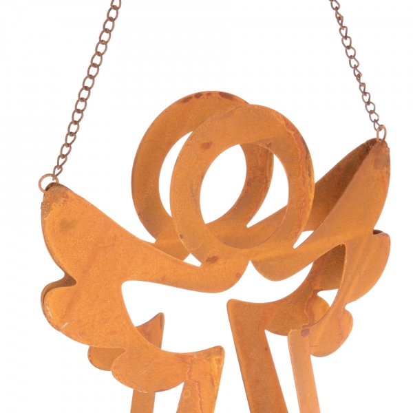 Svícen závěsný kovový anděl