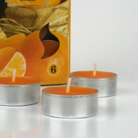 Svíčka čajová vonná mandarinka sada 6ks