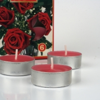 Svíčka čajová vonná růže sada 6ks