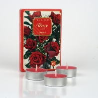 Svíčka čajová vonná růže sada 6ks
