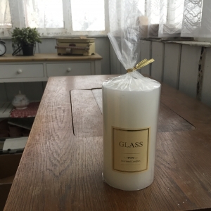 Svíčka Glass scented candle válec 7x13cm