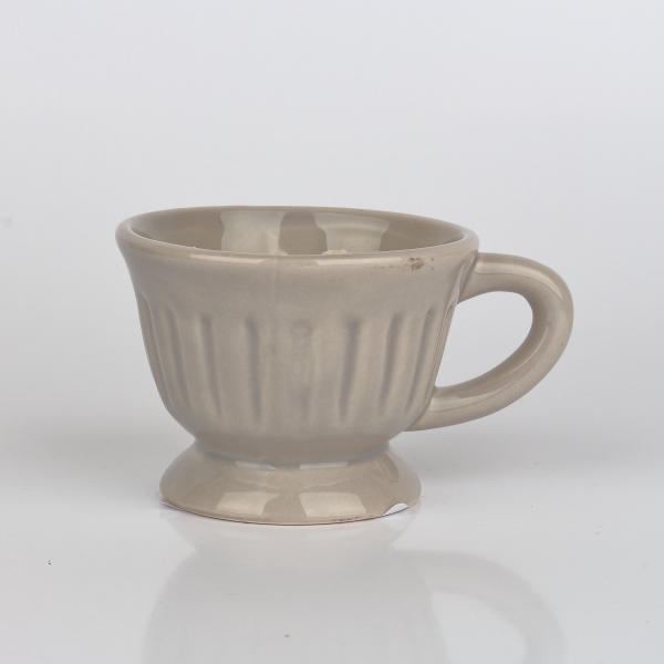 Svíčka v béžovém hrníčku 9x8x6cm 