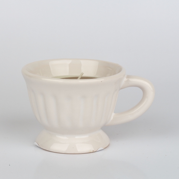 Svíčka v bílém hrníčku 9x8x6cm 