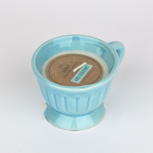 Svíčka v modrém hrníčku 9x8x6cm