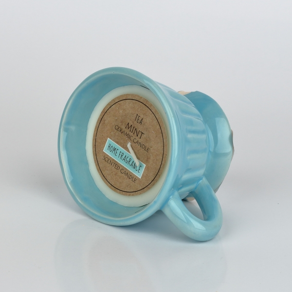 Svíčka v modrém hrníčku 9x8x6cm