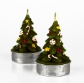 Svíčka vánoční stromek 6x9cm sada 2ks