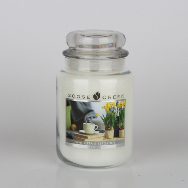 Svíčka ve skle bílý čaj s bergamotem Goose Creek 680g