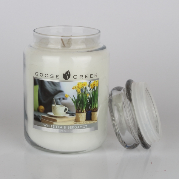 Svíčka ve skle bílý čaj s bergamotem Goose Creek 680g