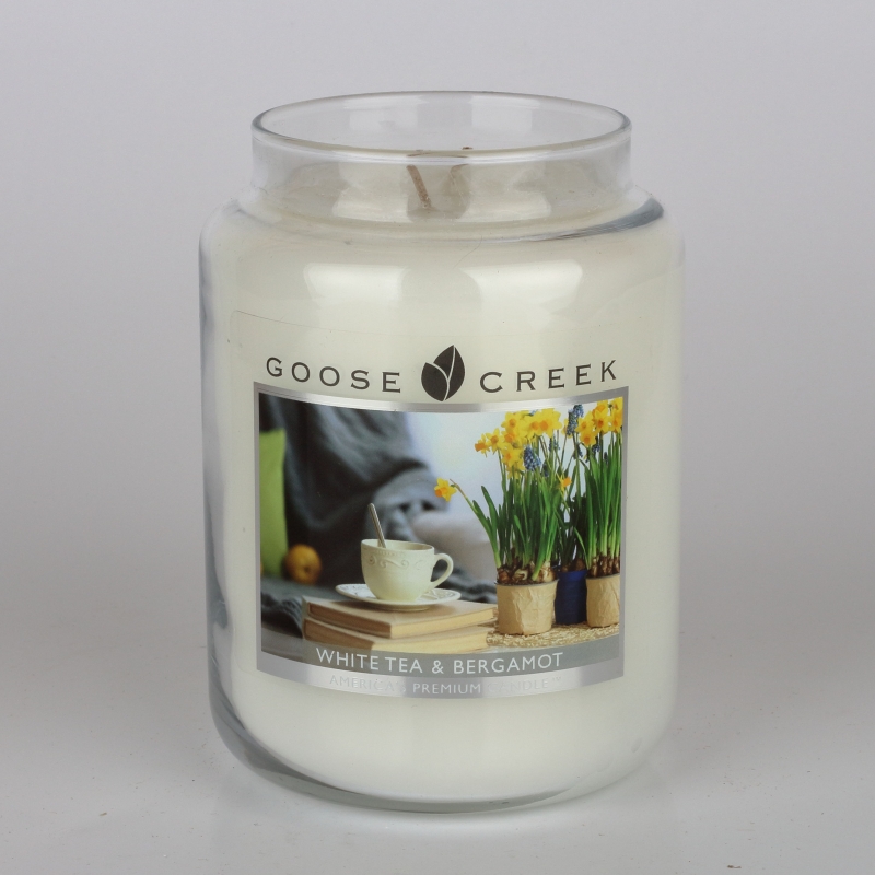 Svíčka ve skle bílý čaj s bergamotem Goose Creek 680g