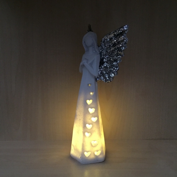 Svítící anděl 20cm