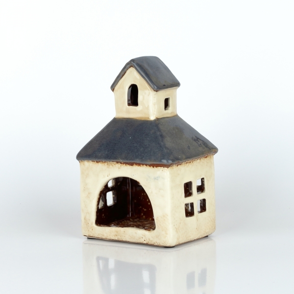 Svítící domeček kaplička na návsi 11 x 16,5 x 8 cm