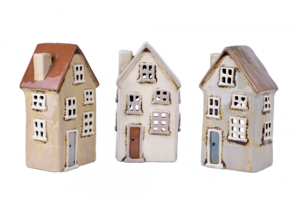 Svítící vánoční domeček 10x18,5x7,5cm