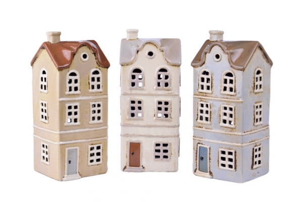 Svítící vánoční domeček 9,5x22,5x8,5cm A