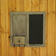 Tabule na křídy + schránka na dopisy + háčky na klíče 40x40x5,5cm