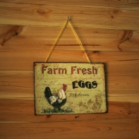 Tabulka Farm Fresh Eggs krémová