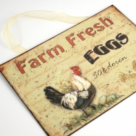 Tabulka Farm Fresh Eggs krémová