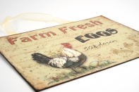 Tabulka Farm Fresh Eggs krémová