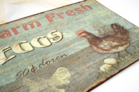 Tabulka Farm Fresh Eggs zelená