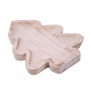 Tác na cukroví strom dřevěný 33x27x4cm