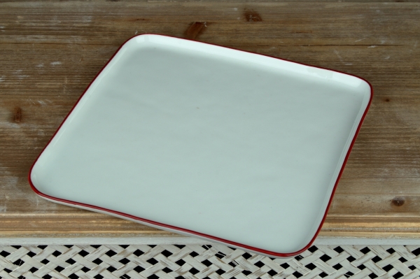 Tác porcelánový bílý