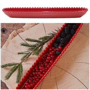 Tác servírovací 41cm,  PEARLRUBI, rubínová