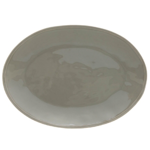 Tác servírovací FONTANA oválný šedý 40 x 29 cm keramický