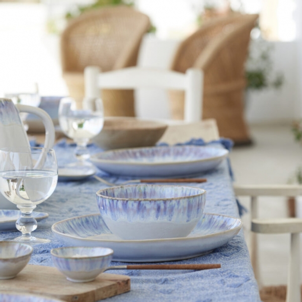 Talíř kulatý BRISA modrý 27 cm keramický