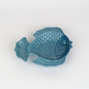 Talíř porcelánová ryba tmavě modrá 18x15x3cm