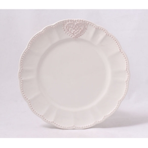 Talíř se srdcem kamenina 20,6 cm