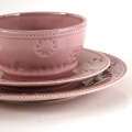 Talíř z kameniny růžový 26cm