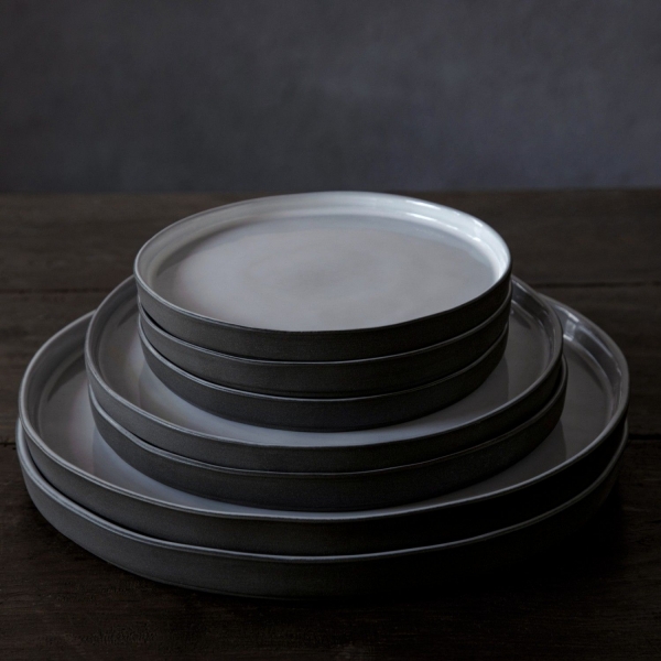 Talířek na pečivo 16cm šedo-bílý LAGOA