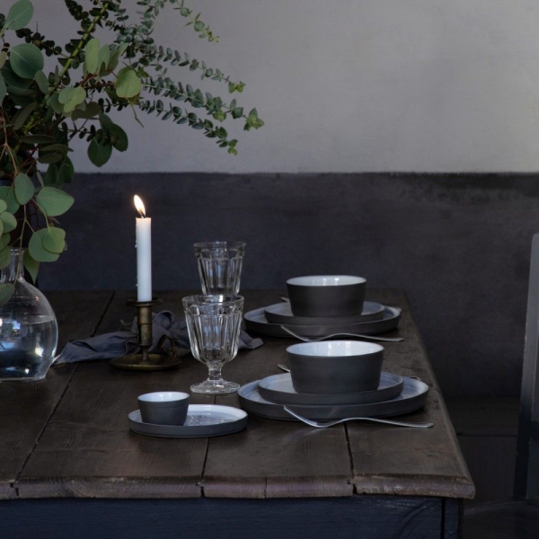 Talířek na pečivo 16cm šedo-bílý LAGOA