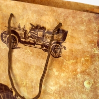 Taška na dárek střední retro